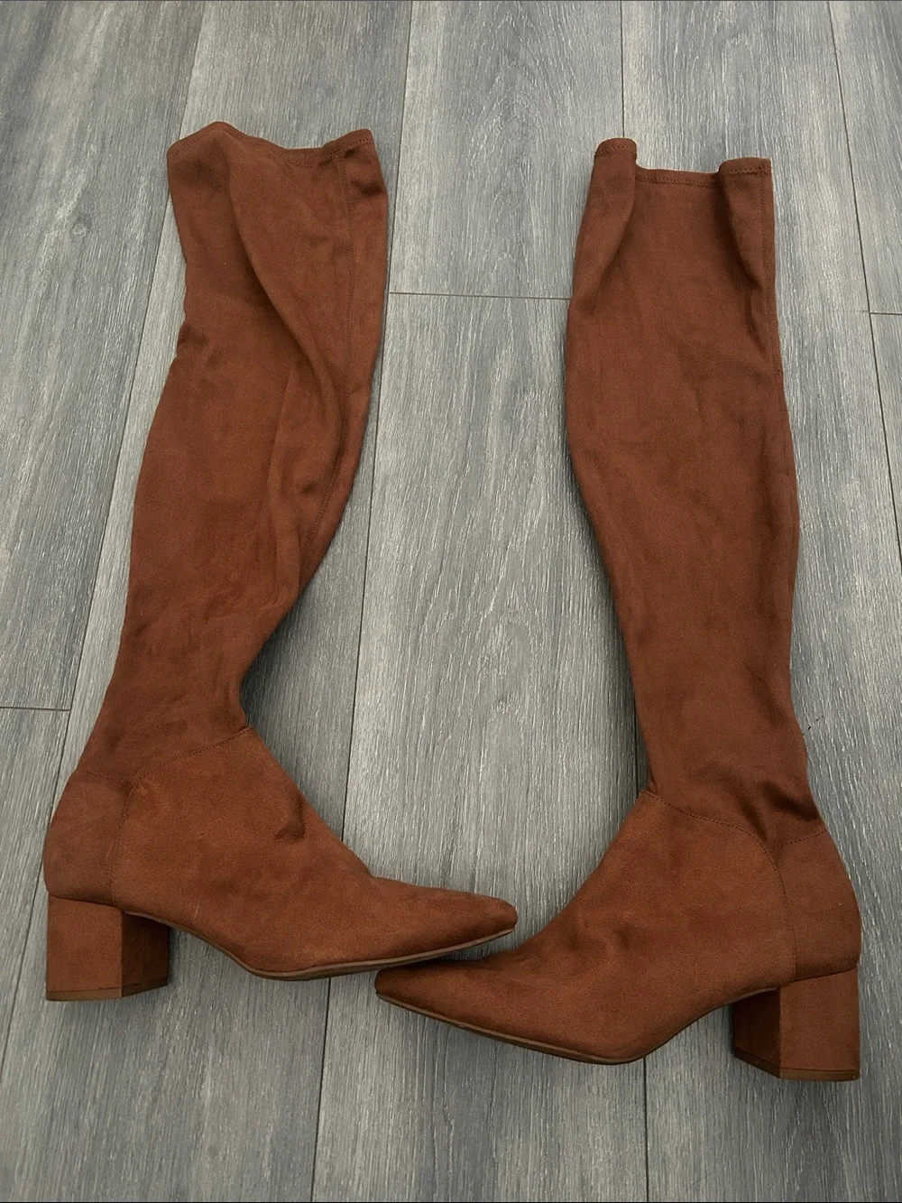 Women’s Brown Over-the-Knee Block Heel Boots